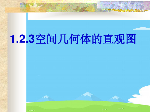 高中数学人教A版必修2第一章1.2.3空间几何体的直观图-斜二侧画法 课件优秀课件PPT