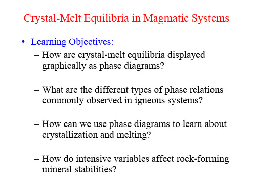 crystal_melt_phase_diagrams晶体-熔体相图