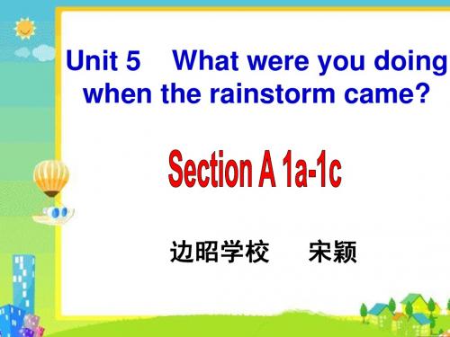 Unit_5__What_were_you_doing_when_the_rainstorm_came？人教版