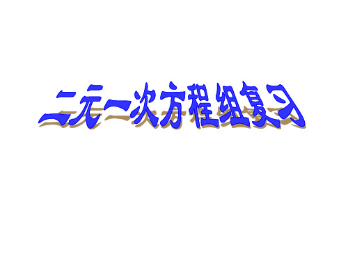 人教版七年级数学下册第8章《二元一次方程组》复习课件公开课(31张)