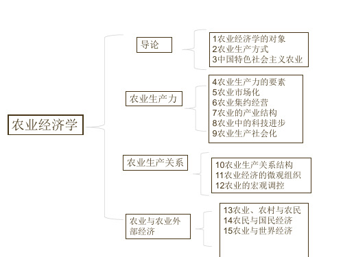 农业经济学 -- (朱道华).综述