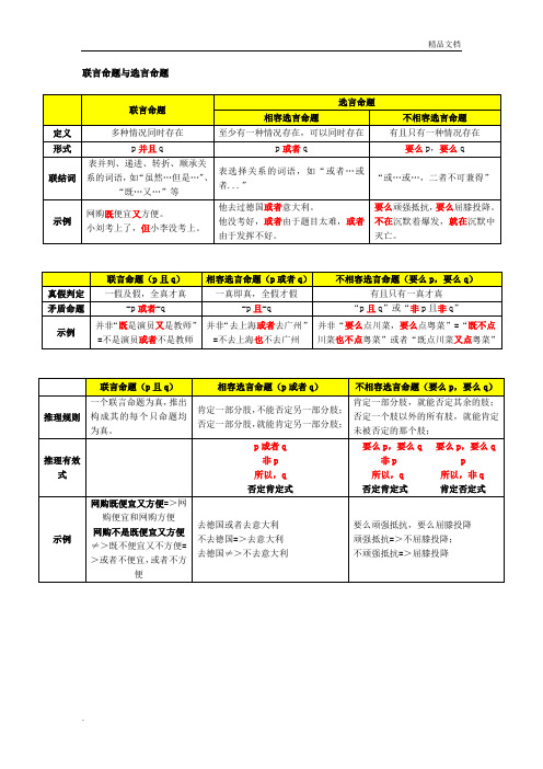 联言命题与选言命题