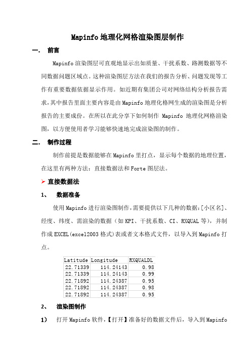 基于Mapinfo的网格地理化的渲染图制作