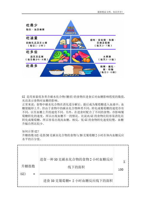 糖尿病食物GI值【必看】11