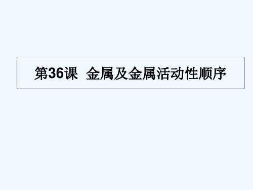 金属及金属活动性顺序 PPT课件