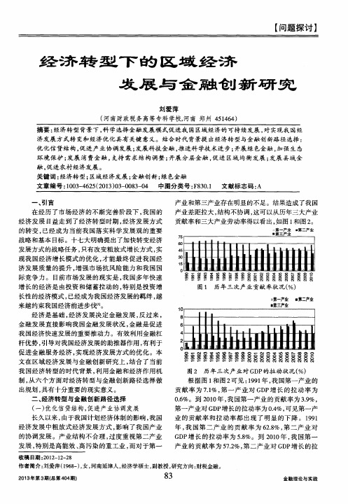 经济转型下的区域经济发展与金融创新研究