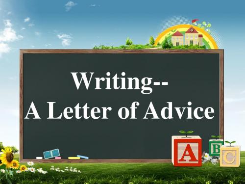 2019届高三英语一轮复习---Writing letter of advice教学课件共19张PPT