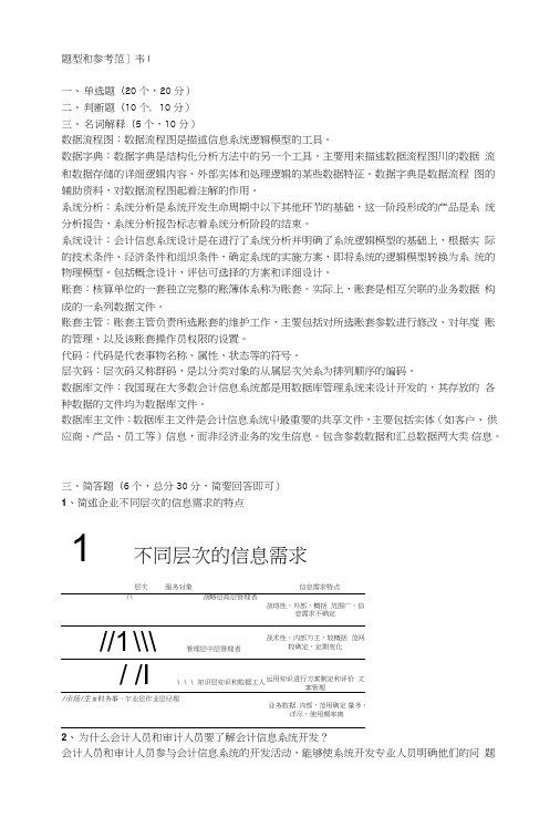 会计信息系统理论复习总结资料.doc