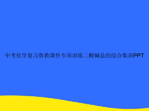 中考化学复习鲁教专项训练二酸碱盐的综合集训PPT资料【优选版】