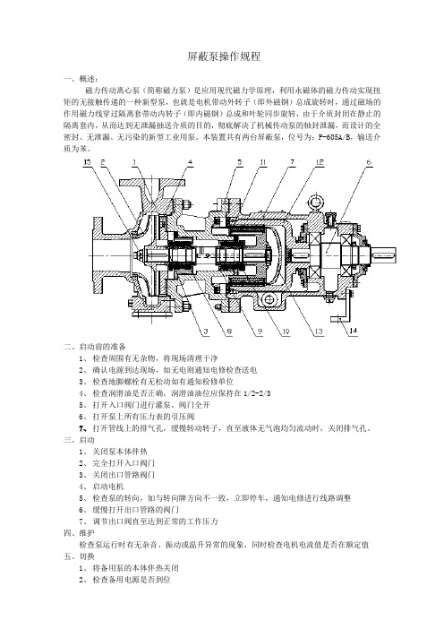 磁力泵操作规程