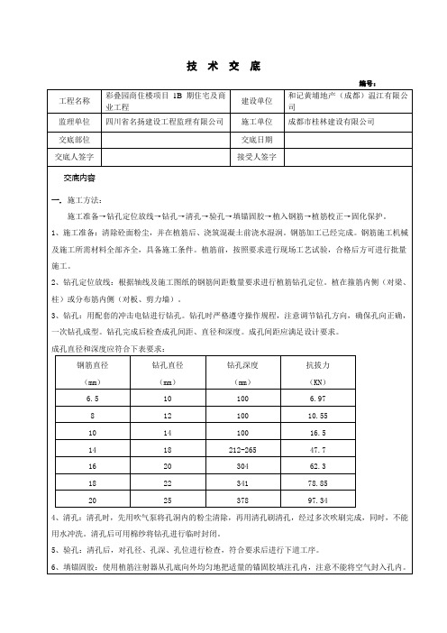 植筋技术交底