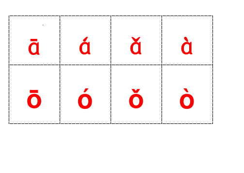 汉语拼音字母带声调卡片-可裁剪-word打印版