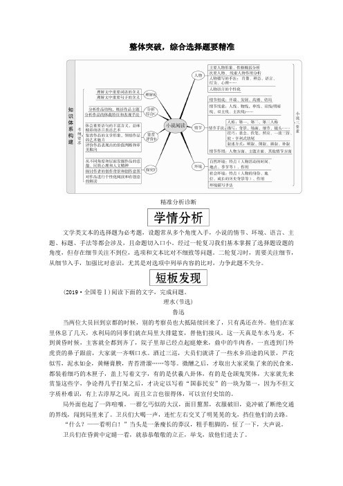 2020年高考语文二轮复习专题五短板快攻点15整体突破综合选择题要精准练习(含解析)