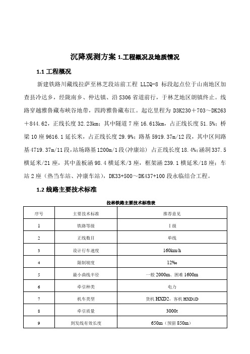 最新新建铁路沉降观测技术方案