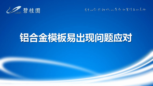 4、【铝模易出现问题应对】舒安——新