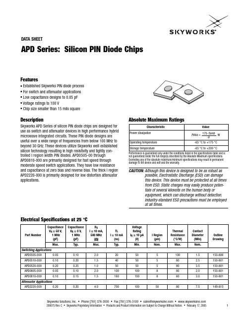 APD0505-000中文资料