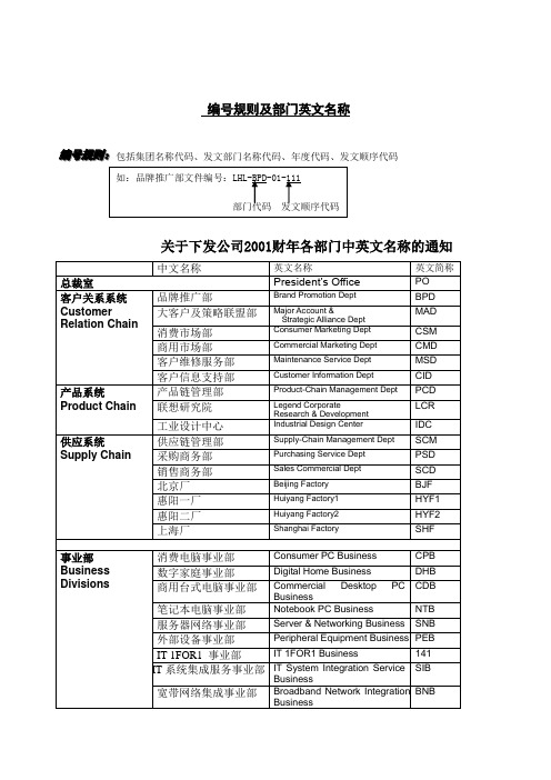 【编号规则】集团有限公司文件编号规则(WORD3页)