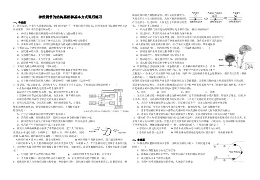 神经调节的结构基础和基本方式课后练习