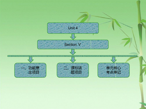 Unit  Section Ⅴ 功能意念项目和话题项目3(共33张PPT)