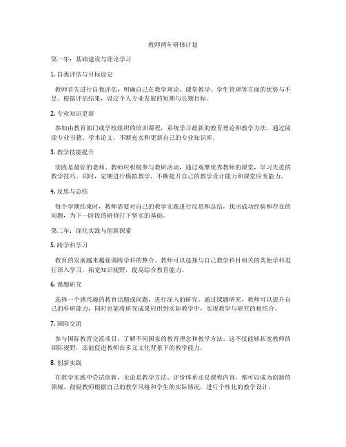 教师两年研修计划