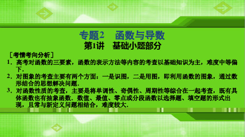 2019高考数学理高分大二轮课件专题2第1讲基础小题部分