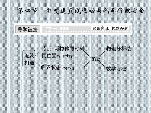 2013年高一物理创新思路课件2-4《匀变速直线运动与汽车行驶安全》(粤教版必修1)