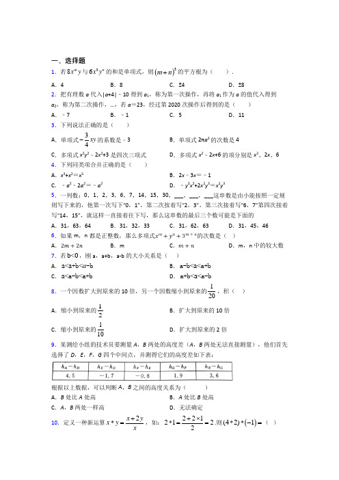 【鲁教版】七年级数学上期中试题含答案(1)