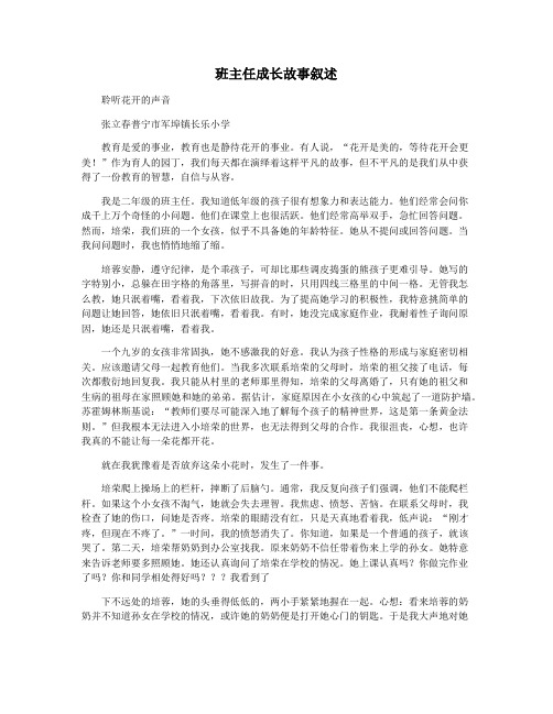 班主任成长故事叙述