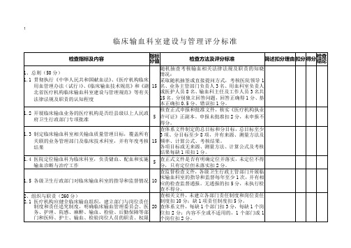 输血管理实施细则考核办法