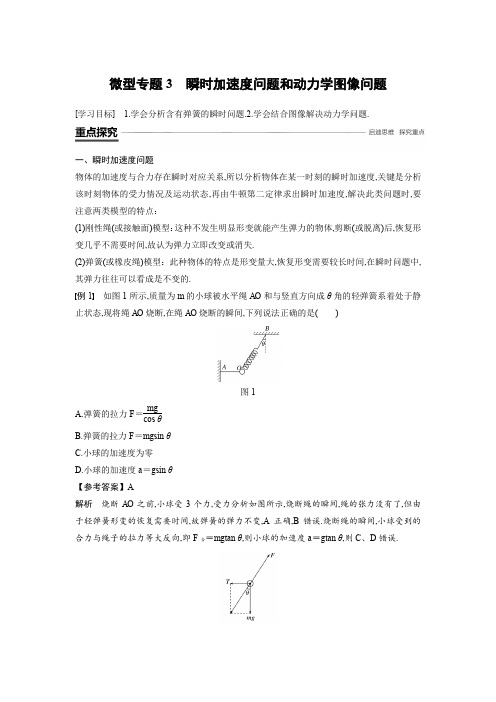 2019年步步高高中物理必修1课堂学案配套课件学案第三章微型专题3