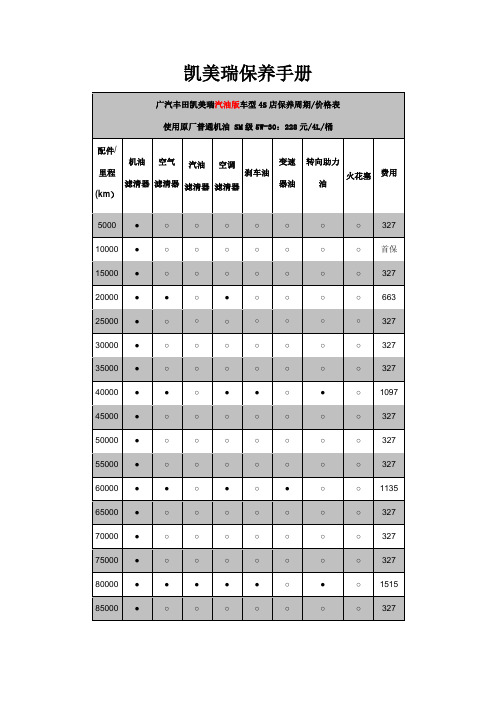 凯美瑞保养手册.doc