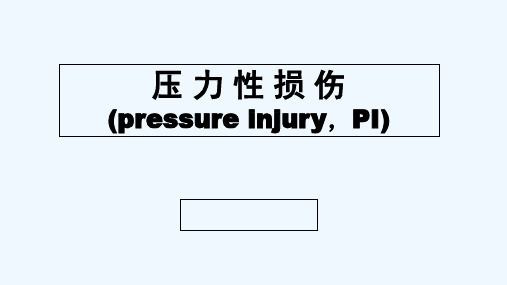 压力性损伤 PPT