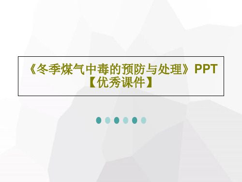 《冬季煤气中毒的预防与处理》PPT【优秀课件】PPT文档共32页