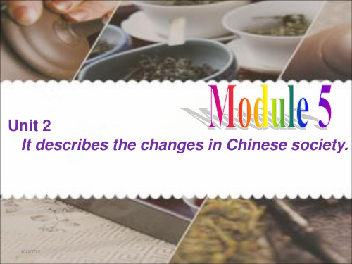 外研版初中英语八年级上册 module 5 unit 2 it describes the changes in chinese society.课件(共17张ppt)