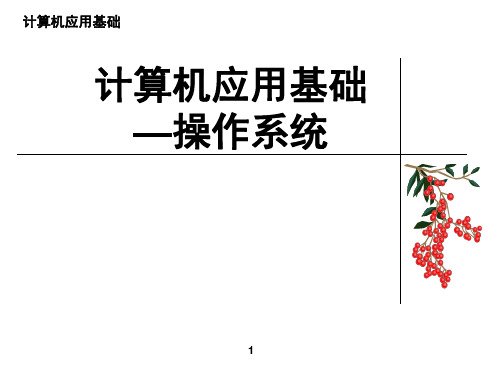 计算机应用基础操作系统ppt课件