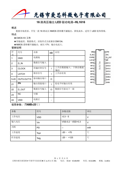 Microsoft Word - HL1616应用说明书.doc