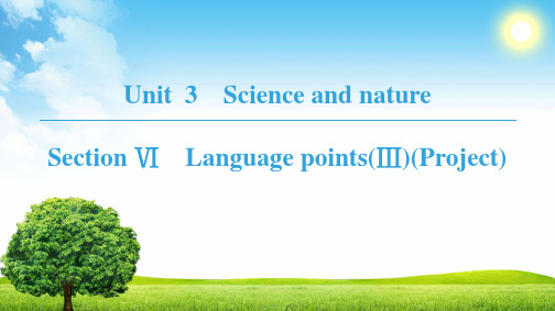 18-19 Unit 3 Section Ⅵ Language points(Ⅲ)(Project)