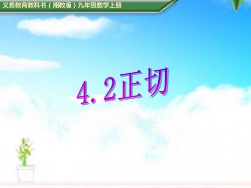 2018-2019年初中湘教版九年级数学上册4.2正切优质课课件