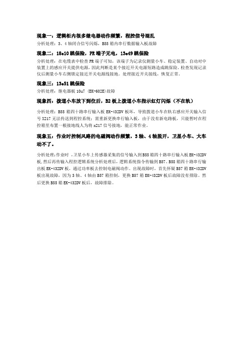 DWL-48程控系统故障