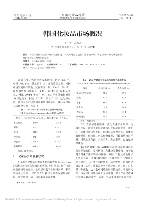 韩国化妆品市场概况_王帅