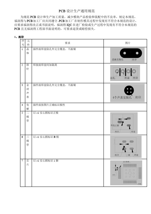 PCB设计生产通用规范