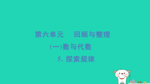 2024六年级数学下册第6单元回顾与整理一数与代数5探索规律习题课件冀教版