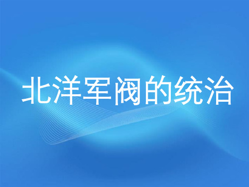 高考历史《北洋军阀的统治》复习课件 新人教版