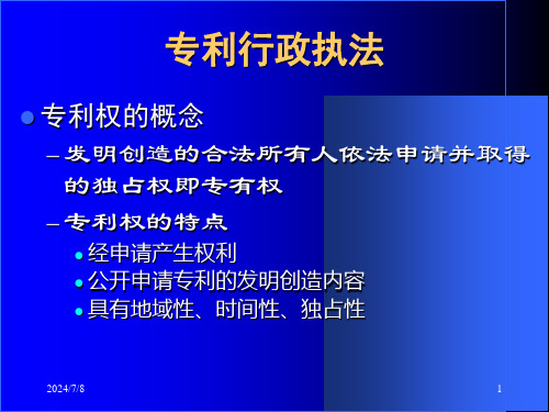 专利行政执法PPT课件