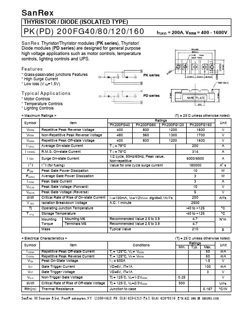 PK200FG160中文资料