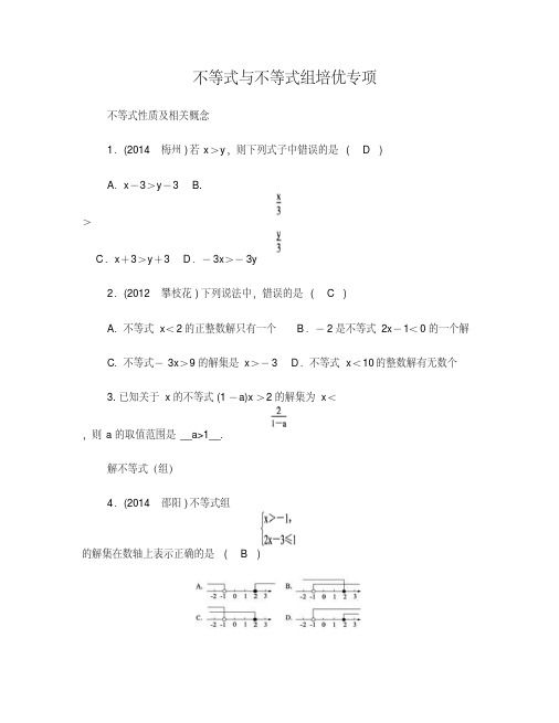 不等式与不等式组培优专项