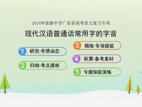 2014年张静中学广东省高考语文复习专项.