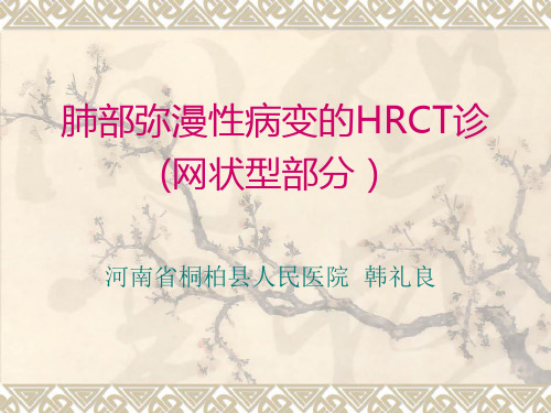 肺部弥漫性病变的HRCT诊断(网状影部分)