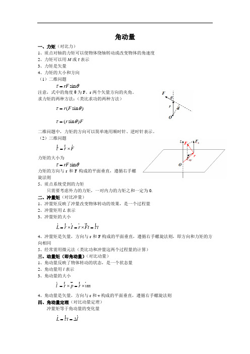 高中物理竞赛讲义-角动量