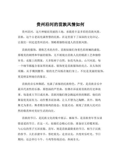 贵州沿河的苗族风情如何